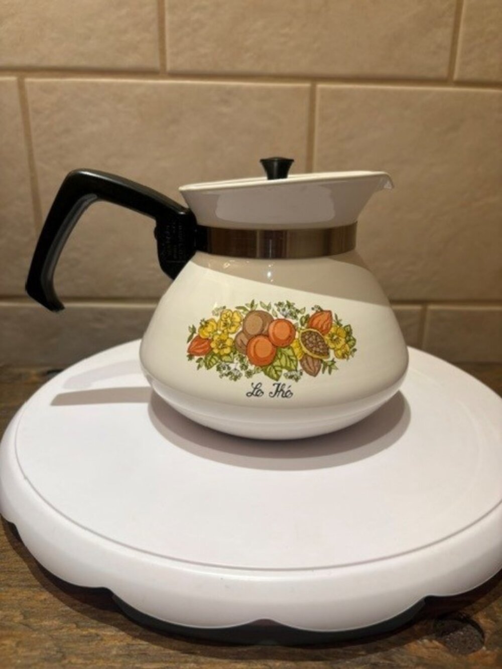 VTG Corning Ware P-104 Spice of Life "Le The" 6-cup TeaPot Made in the USA